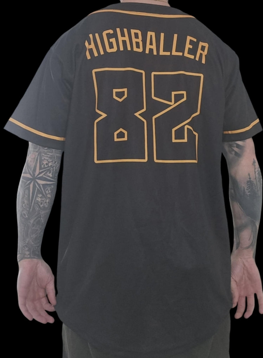 Gold baseball jersey