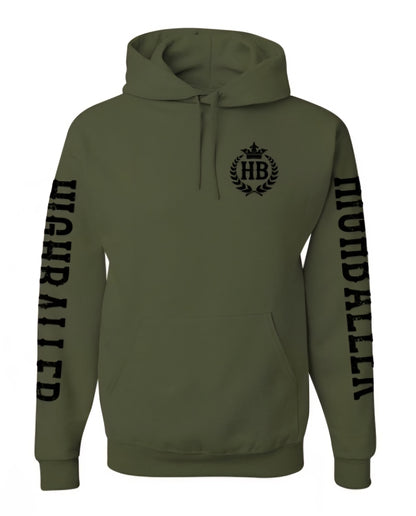 Hoodie signature vert militaire