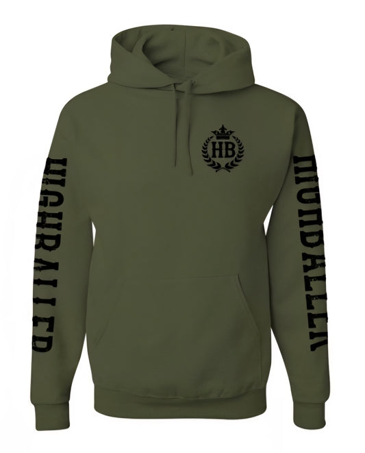 Hoodie signature vert militaire